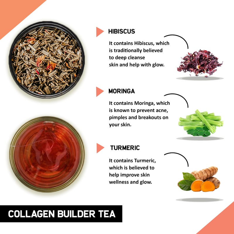 TEACURRY Collagen Builder Tea (3 Month Pack | 90 Tea Bags) - For Skin, Hair, Nails (With Vitamin C, Biotin) - Image 4