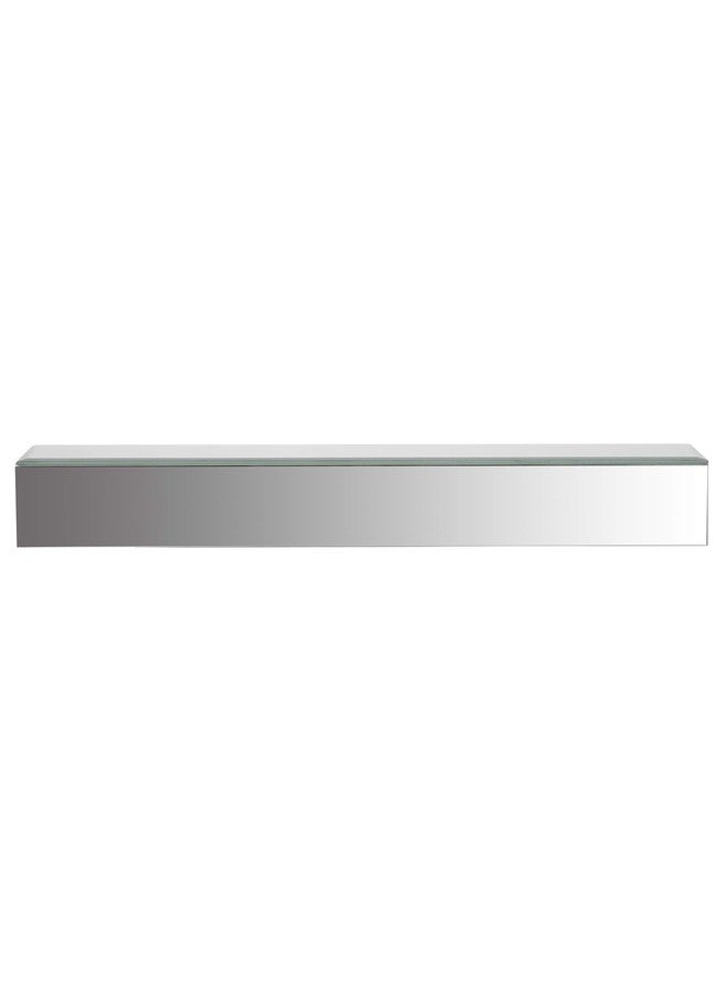 Gallery Solutions 22" Mirrored Floating Wall Shelf Ledge Silver - Image 1