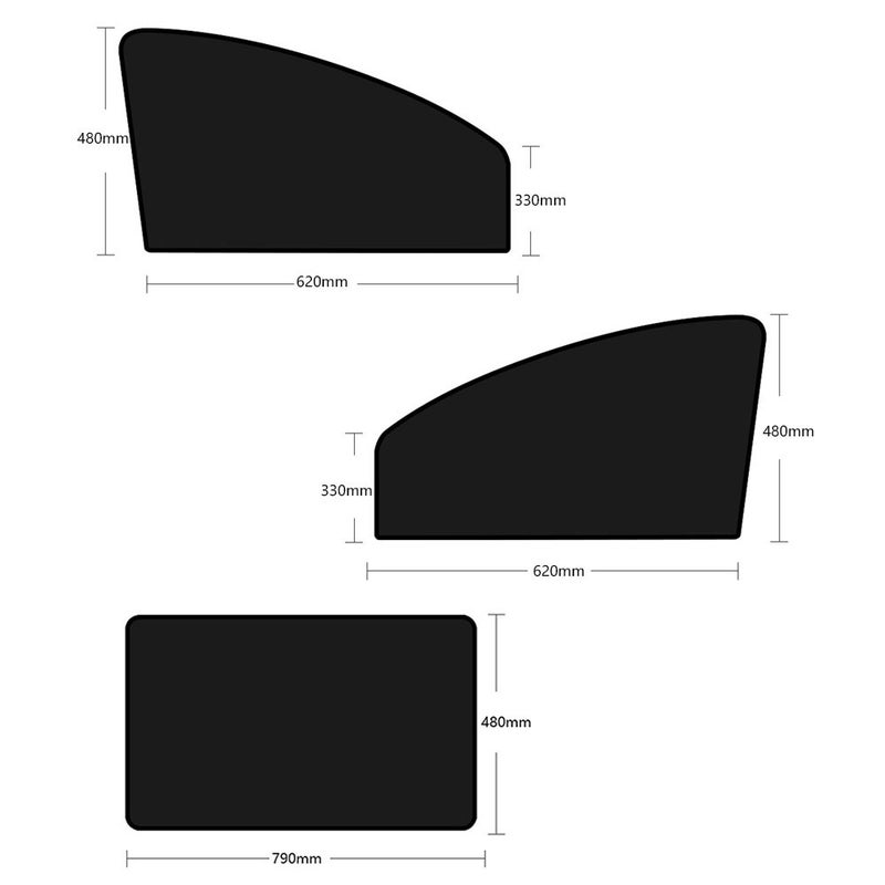 Car Window Sun Shade Magnetic Black Curtin Automobile Sunshades UV Sun Protection Easy Installation for Summer - Image 3