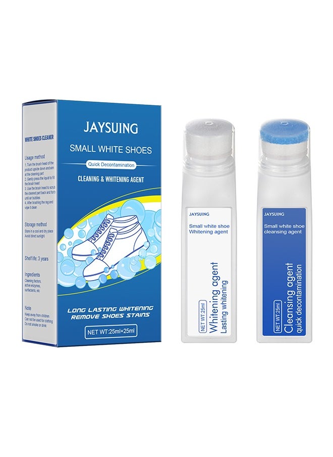 Sneaker Cleaner Set, Waterless Foam Sneaker Cleaner Quick Clean Sneaker Cleaner, Suitable For White Shoe Cleaner, Suede, Boots, Canvas, PU, Fabric