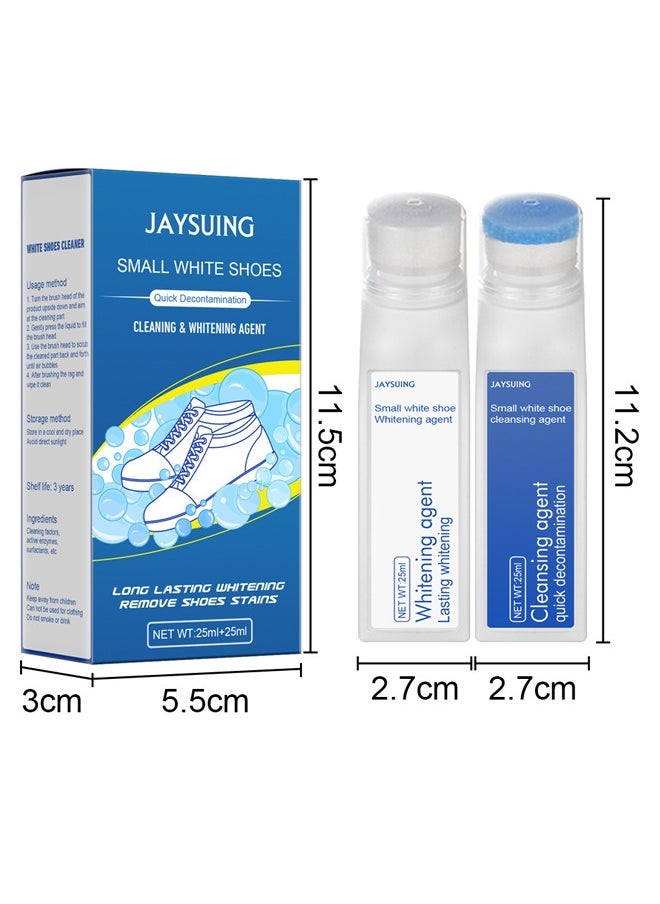 Sneaker Cleaner Set, Waterless Foam Sneaker Cleaner Quick Clean Sneaker Cleaner, Suitable For White Shoe Cleaner, Suede, Boots, Canvas, PU, Fabric