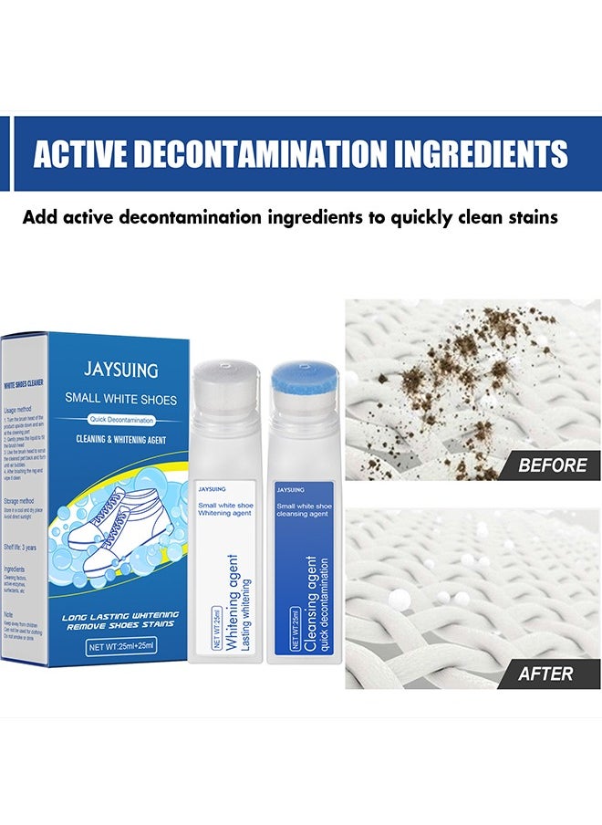 Sneaker Cleaner Set, Waterless Foam Sneaker Cleaner Quick Clean Sneaker Cleaner, Suitable For White Shoe Cleaner, Suede, Boots, Canvas, PU, Fabric