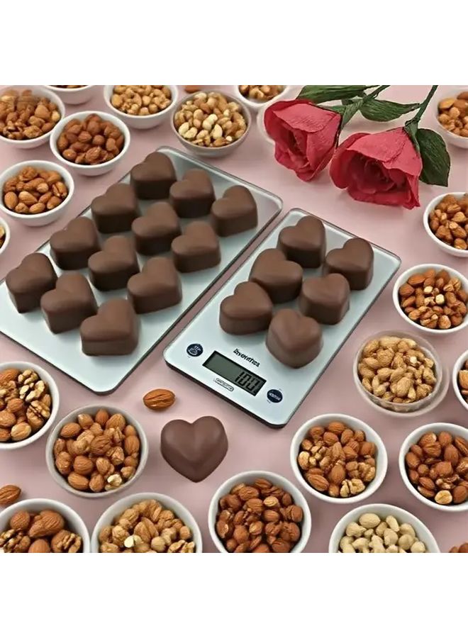 Brown Heart Shaped Cake Mold 15 Cavity Silicone Chocolate Fondant Non Stick Reusable - Image 5