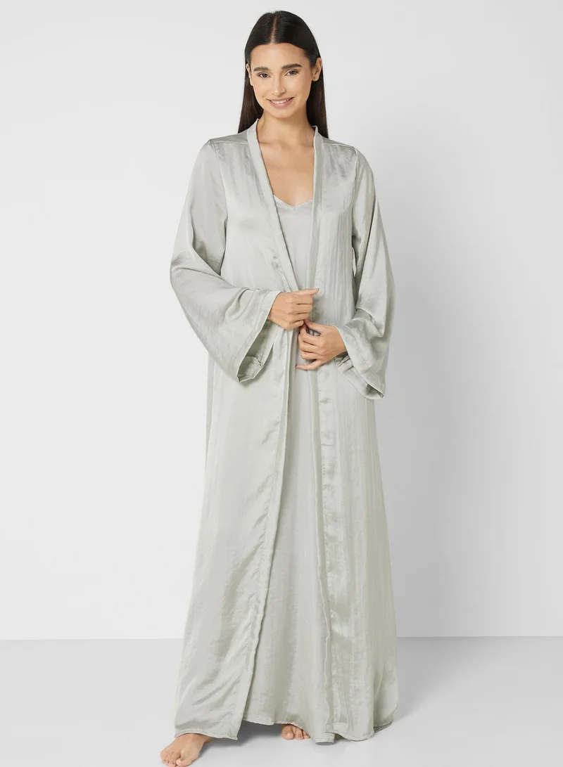 Khizana Night Slip Dress With Robe