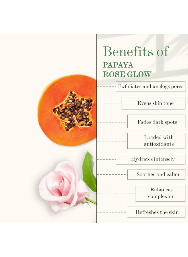 Good Vibes Skincare Combo For Glowing Skin | Papaya Brightening Face Wash 120 ml, Rose Glow Toner 120 ml, Rose Hip Radiant Glow Face Serum 10 ml | Suitable For All Skin Types | No Parabens & Sulphates - Image 4