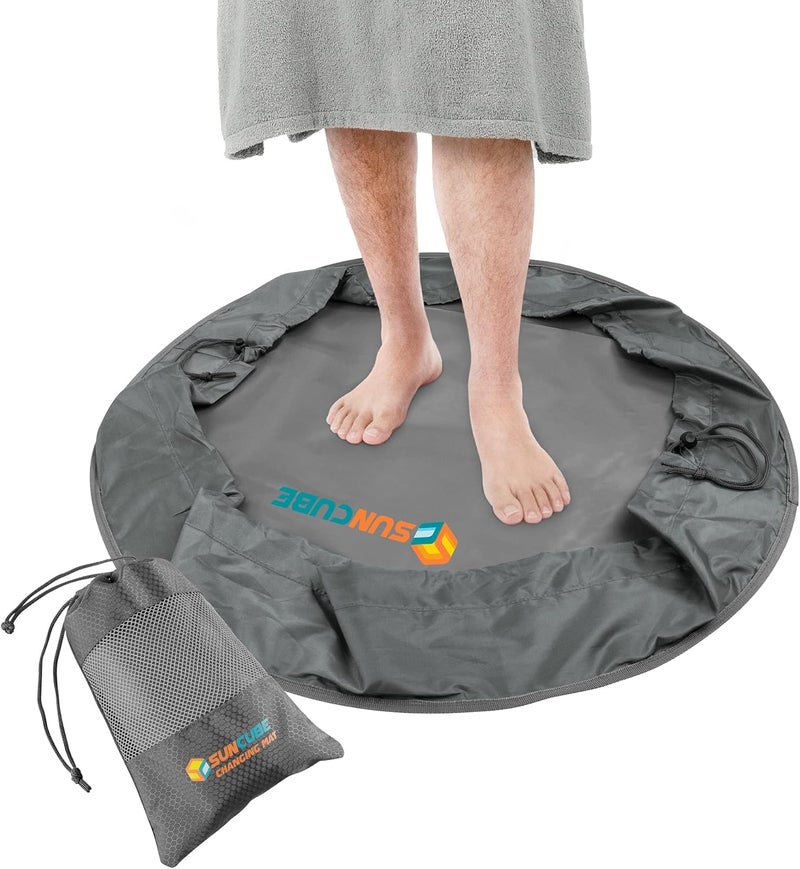 Suncube Wetsuit Changing Mat, Waterproof Surf Bag, Drawstring Wetsuit Bag, Surfing Accessories for Kayakers, Dry Bag for Beach, Durable Compact No Leak Mat for Scuba - Image 1