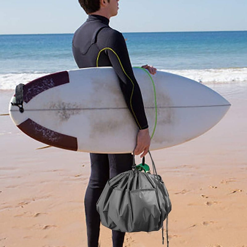 Suncube Wetsuit Changing Mat, Waterproof Surf Bag, Drawstring Wetsuit Bag, Surfing Accessories for Kayakers, Dry Bag for Beach, Durable Compact No Leak Mat for Scuba - Image 5