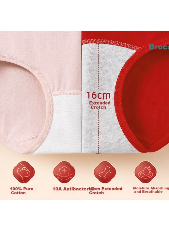 Jindu Women's Red Cotton Mid-waist Plus Size Underwear For Zodiac Year Horse New Year Gift Box - Gift For Mom - Image 3