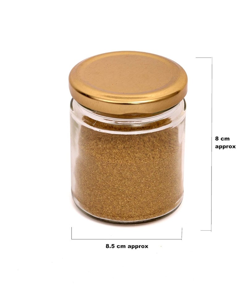Machak Round Glass Jar Kitchen Storage Container With Rust Proof Metal Cap 350ml Clear 2 - Image 2