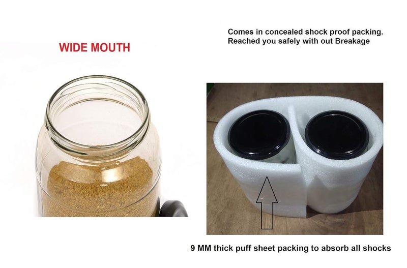 Machak Round Glass Jar Kitchen Storage Container With Rust Proof Metal Cap 350ml Clear 2 - Image 4