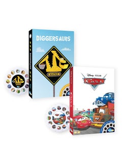 Moonlite Storytime Storybook Reels, 2 Story Set, Cars And Diggersaurs, Digital Stories For Projector, Toddler Early Learning Gifts For Kids Ages 1 Year And Up  - Image 1