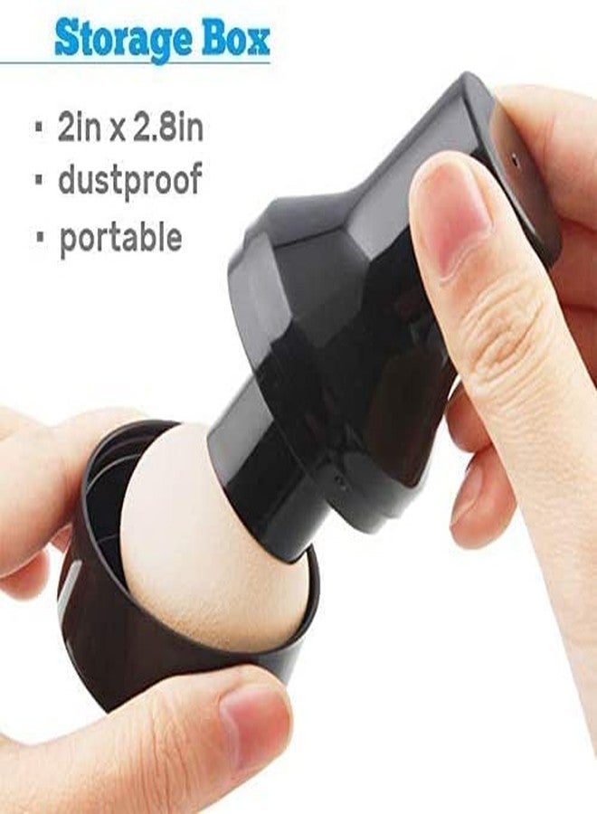 AVTY Mushroom Makeup Sponge Cosmetic Blender Puff Latex Free Face Sponge Beauty Puff Makeup Brush Sponge with Handle Case for Concealer BB Cream Foundation Makeup Tools (3 Pack, Skin Color) - Image 3