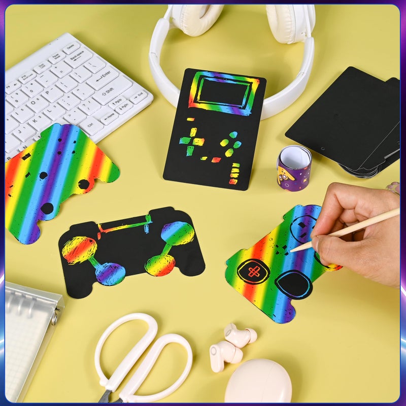 Ulema 218 Pcs Video Game Party Favors With Video Game Pencils Pencil Sharpener Slap Bracelets Stickers and Erasers for Video Game Gamer Birthday Party Supplies - Image 3