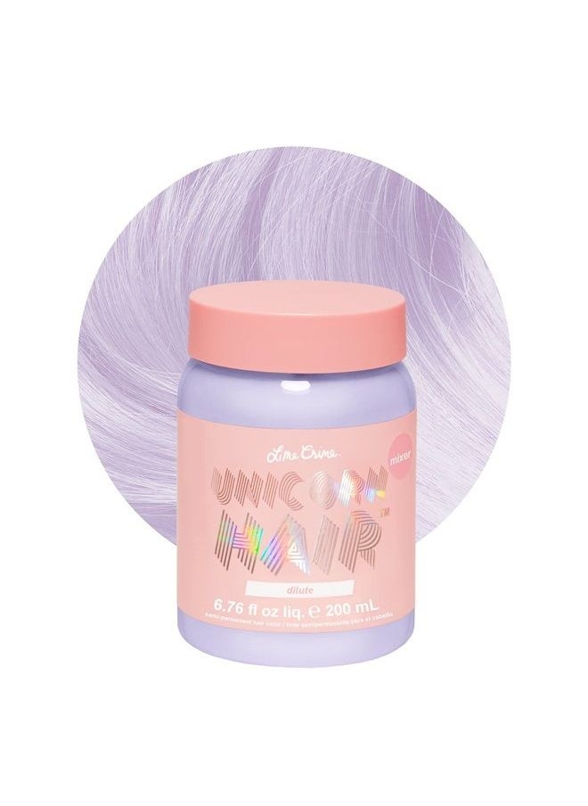 Lime Crime - Unicorn Hair Mixer, Dilute - Damage-Free Semi-Permanent Hair Color Conditions & Moisturizes - Temporary Hair Dye & Tint Kit Has A Sugary Citrus Vanilla Scent - Vegan - Image 1
