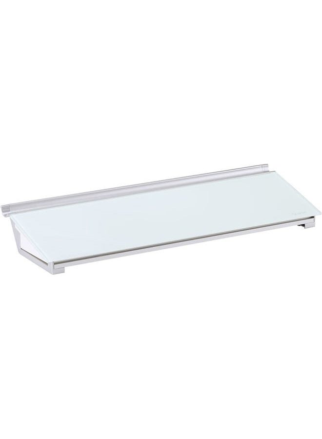 Quartet Glass Dry Erase White Board, Desktop Computer Pad for Notetaking, 18" x 6" Whiteboard, Clean Erase Surface with Storage, 1 Dry Erase Marker, White Surface (GDP186) - Image 1