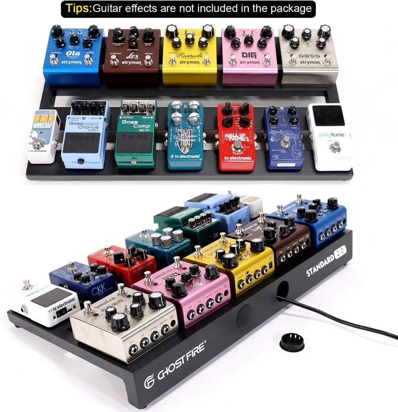GHOSTFIRE Ghost Fire Guitar Pedal Board Aluminum Alloy 3.3lb Effect Pedalboard 22''x12.5''with Carry Bag,V series (V-STANDARD 2.0) - Image 4