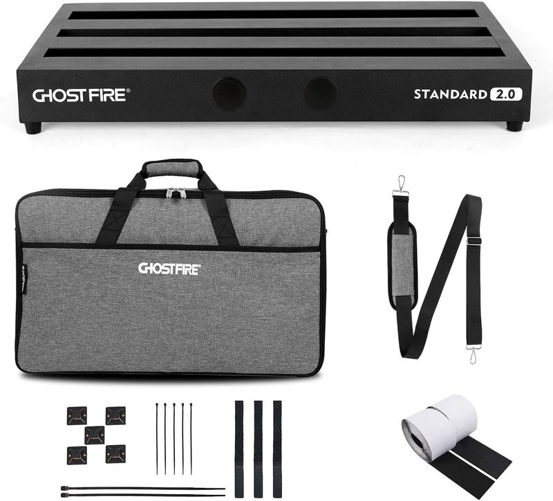 GHOSTFIRE Ghost Fire Guitar Pedal Board Aluminum Alloy 3.3lb Effect Pedalboard 22''x12.5''with Carry Bag,V series (V-STANDARD 2.0) - Image 1