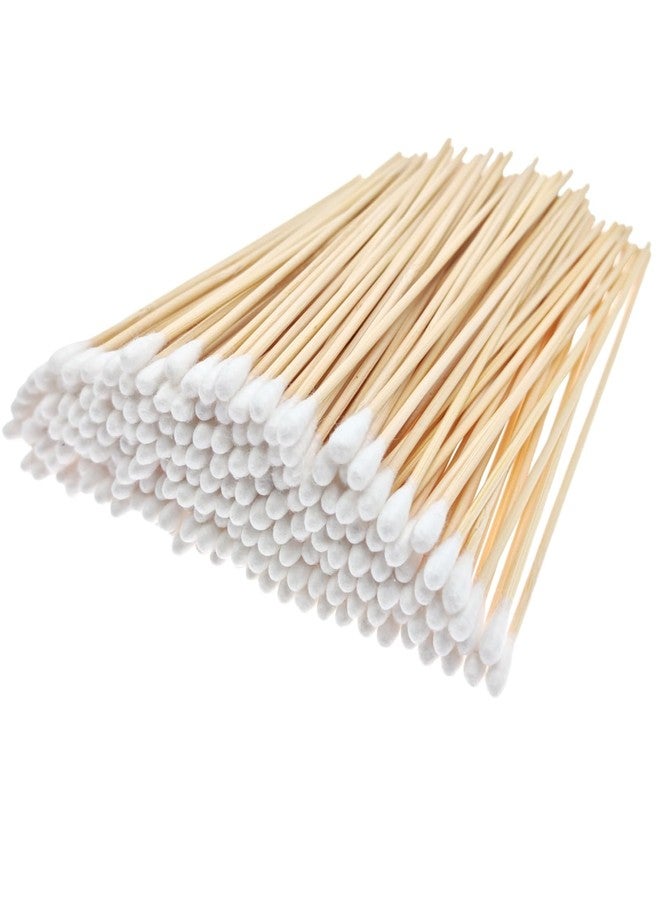 RIKWOG 200 Pcs Cotton Swabs, 6 Inch Long Ear Buds with Extra Long Wooden Handle Ear Picks for Cleaning, Jewelry, Polishing, Makeup, Dogs - Image 1