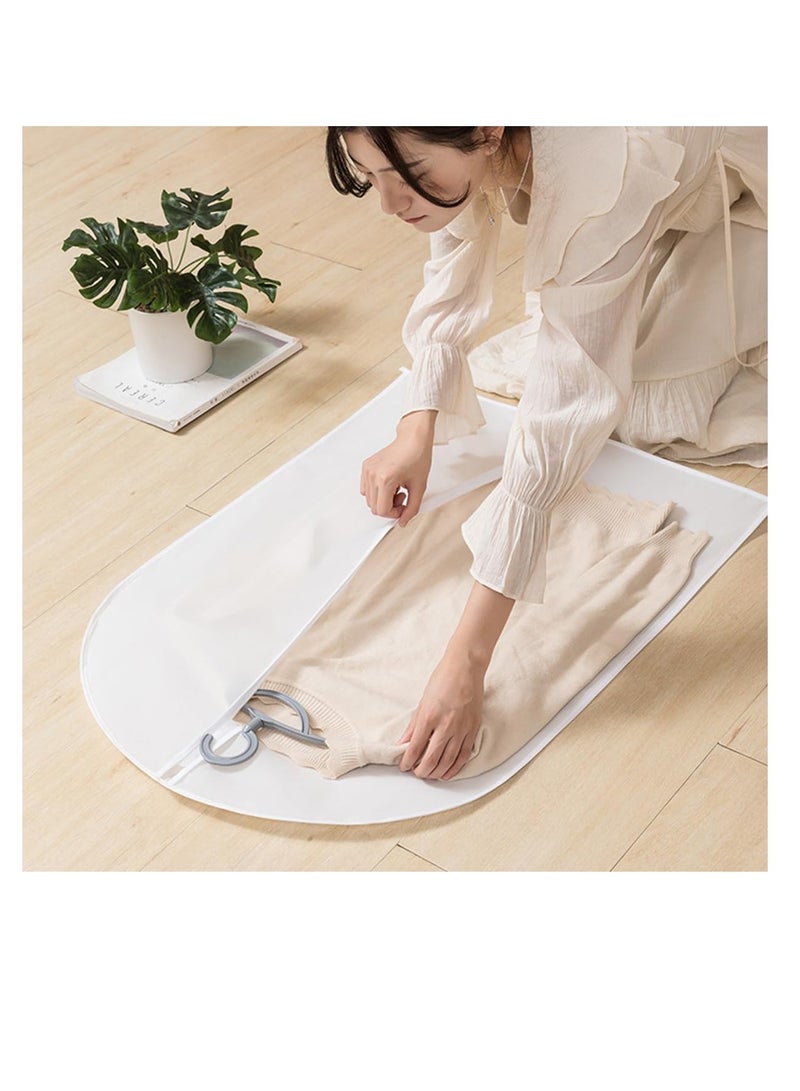 ECVV 10PCS Clear Garment Bags for Hanging Clothes Dust-Proof Zippered Hanging Garment Covers Bags Suit Protector Dress Bags for Coats Jackets Suit - Image 4