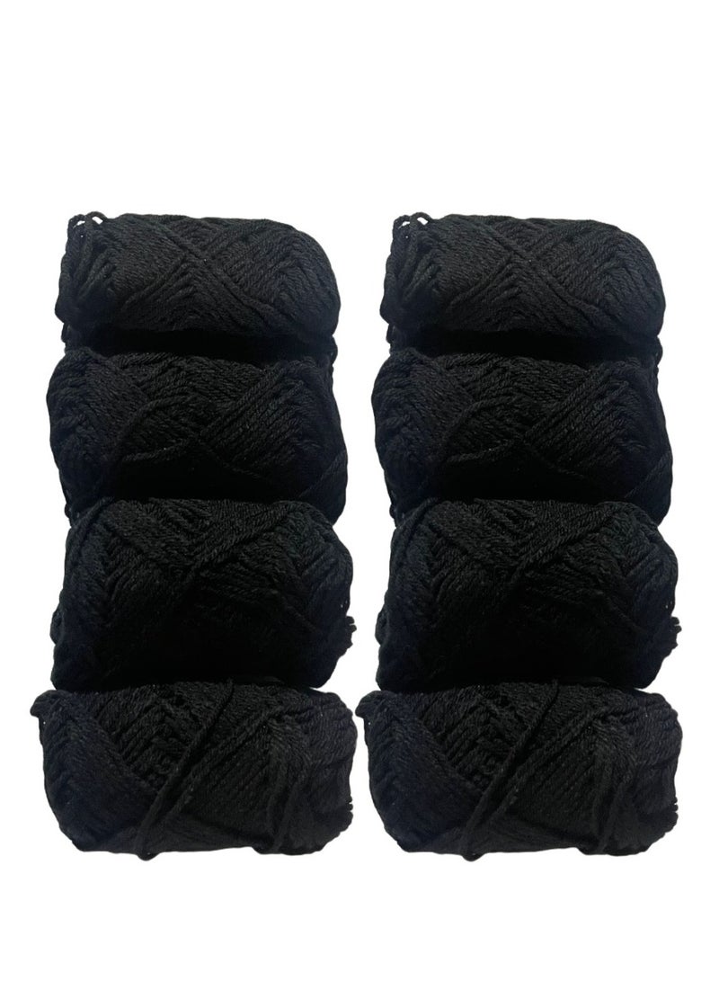 Kashmiri wool thread 8pcs black - Image 1