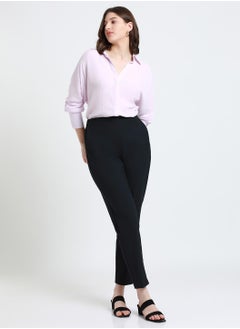 Dennis Lingo Lavender Relaxed Fit Shirt for Women - Viscose Crepe, Full Sleeves, Shirt Collar, Solid, Casual, Wash Care  - Image 4