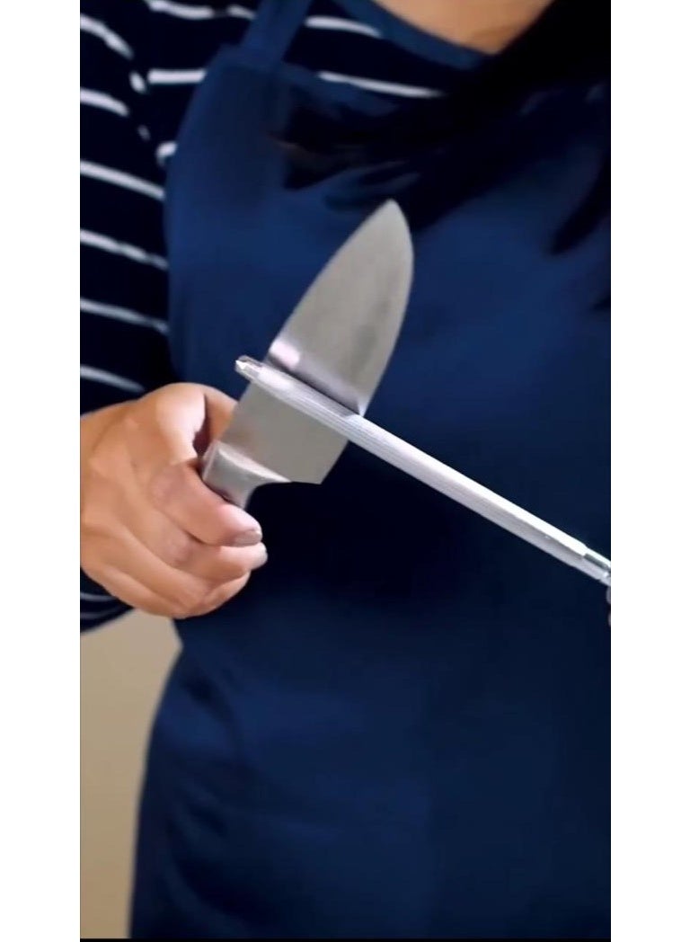 Arshia Professional knife set from the luxury Arshia collection, made of stainless steel, 9 pieces with an elegant wooden stand - Image 5