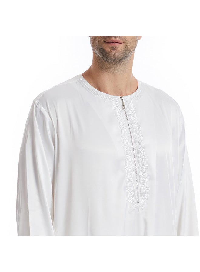 عباية - ثوب عربي رجالي - أسود، مقاس XXXL - ملابس تقليدية، ملابس إسلامية، لباس إسلامي، عباية دبي، قفطان، جبة - Image 5