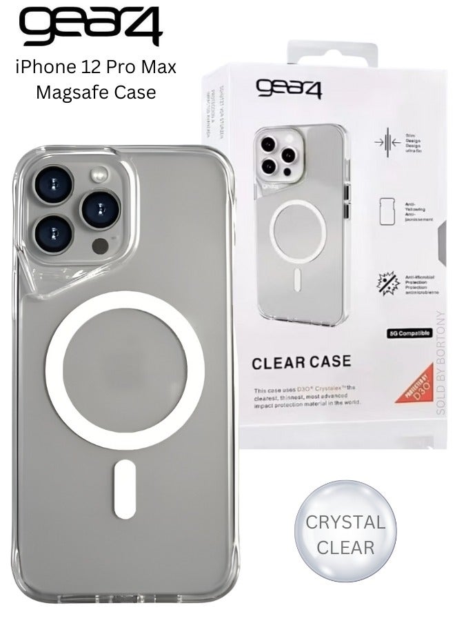 جيرفور غطاء ماج سيف لهاتف آيفون 12 برو ماكس، جراب مغناطيسي قوي شفاف مقاوم للصدمات لهاتف آيفون 12 برو ماكس نتوء حول الكاميرا، غطاء عالي الوضوح لهاتف آيفون 12 برو ماكس - Image 1