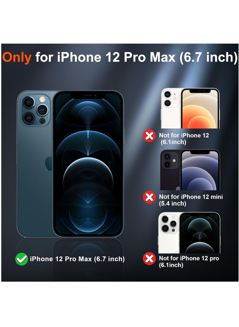 جيرفور غطاء ماج سيف لهاتف آيفون 12 برو ماكس، جراب مغناطيسي قوي شفاف مقاوم للصدمات لهاتف آيفون 12 برو ماكس نتوء حول الكاميرا، غطاء عالي الوضوح لهاتف آيفون 12 برو ماكس - Image 2