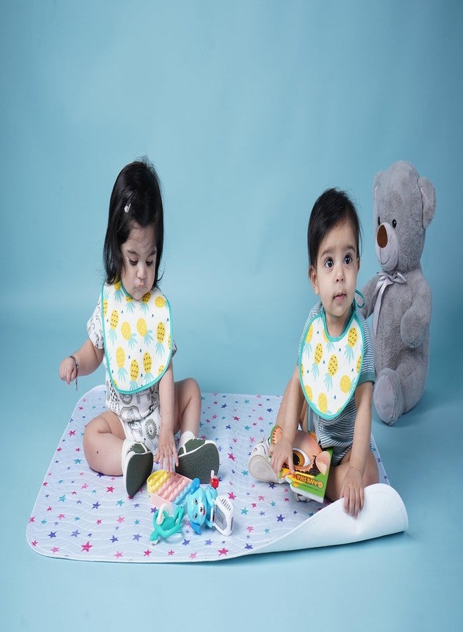 Happy Matty مجموعة مرايل رضاعة الأطفال من هابي ماتي، سريعة الجفاف وقابلة للغسل، 3 قطع، متعددة الألوان، من 0 إلى 3 سنوات، بنقشة قطة وبطيخ منقطة، حجم صغير (19 سم × 16 سم). - Image 4