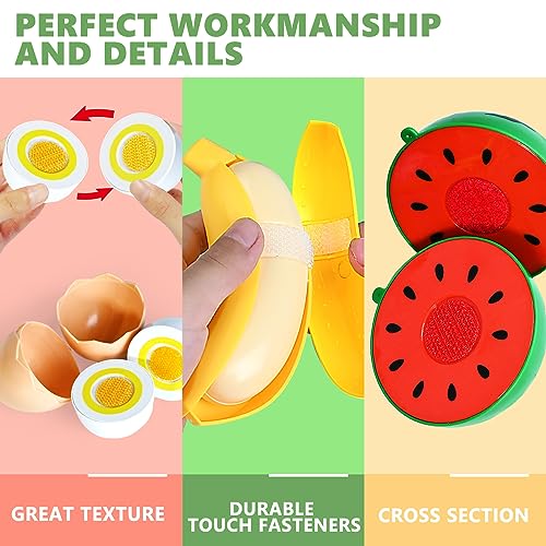 BAODLON 100 Pcs Play Food Set for Kids Kitchen, Pretend Food Toy for Toddlers Age 1-3, Plastics Cutting Fake Food/ Fruit/ Vegetable Accessories with 2 Baskets, Birthday Gifts for 2 3 4 5 Years Old Boys Girls - Image 5