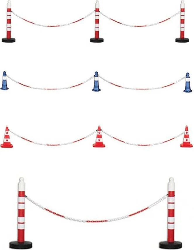 Liggo 25 mt Plastic Chain 8 mm Red White Rain Gutter Chain Plastic Chain