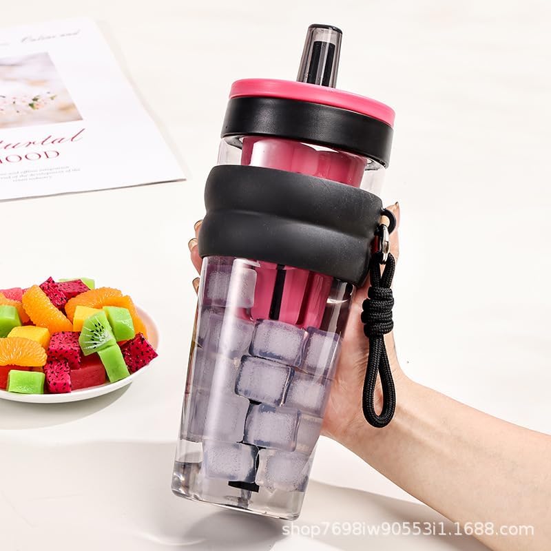 LIMVON 32oz Reusable Water Bottle Tumbler with Lid & Straw – Leakproof Sports Cup for Gym, Fitness & Travel, Portable Shaker for Coffee, Juice & Iced Beverages (Black) - Image 2