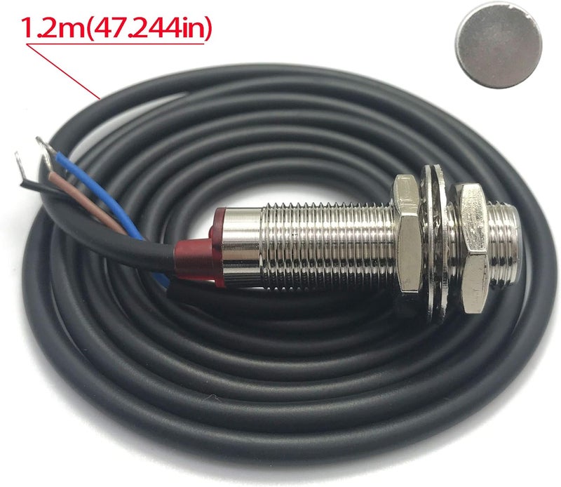 DIGITEN 4 Digital Blue LED Tachometer RPM Speed Meter + Hall Proximity Switch Magnet Sensor NPN + Sensor Mounting Holder for Lathe Conveyor Belt - Image 4
