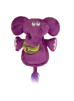 goDog Hear Doggy Flatties With Chew Guard Technology Dog Toy, Elephant, Purple, Large (58547)  - Image 1