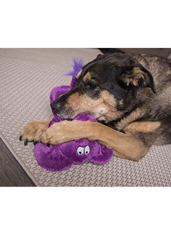 goDog Hear Doggy Flatties With Chew Guard Technology Dog Toy, Elephant, Purple, Large (58547)  - Image 5