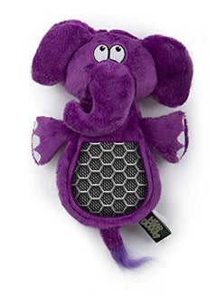 goDog Hear Doggy Flatties With Chew Guard Technology Dog Toy, Elephant, Purple, Large (58547)  - Image 4