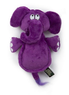 goDog Hear Doggy Flatties With Chew Guard Technology Dog Toy, Elephant, Purple, Large (58547)  - Image 2