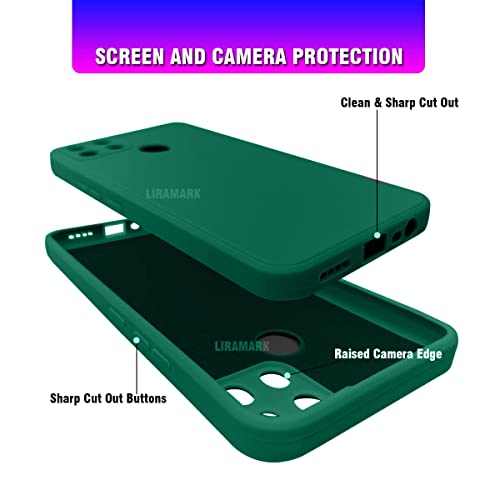 LIRAMARK Silicone Soft Back Cover Case for Realme Narzo 30A / Narzo 20 / Realme C25s / Realme C25 / C12 (Silicone Green) - Image 5