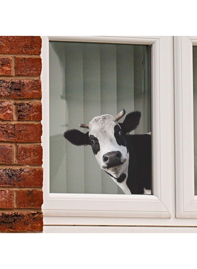 iinuu Cute Cow Window Decals, Farmhouse Animal Themed Stickers, Cow Lover Window Cling for Farmhouse Classroom Office Kids' Room, Perfect for Home Decor, Birthday Gift Idea - Image 2