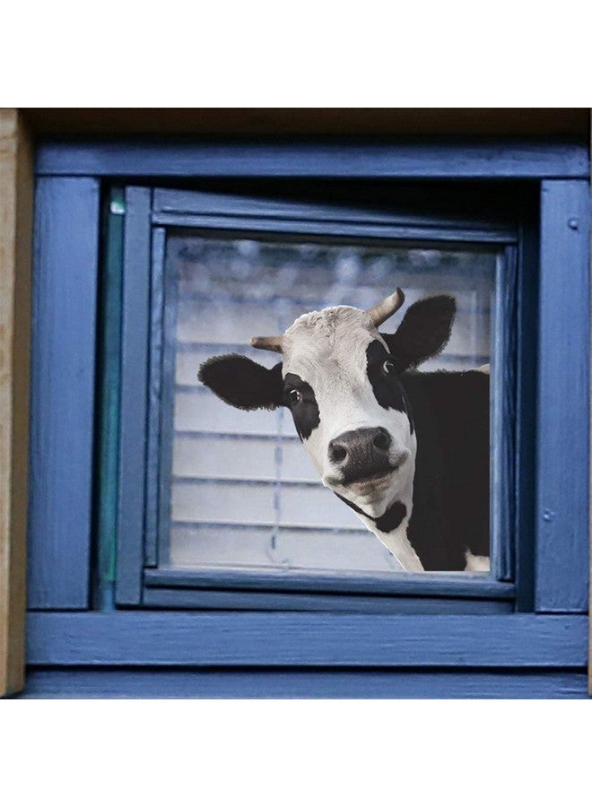 iinuu Cute Cow Window Decals, Farmhouse Animal Themed Stickers, Cow Lover Window Cling for Farmhouse Classroom Office Kids' Room, Perfect for Home Decor, Birthday Gift Idea - Image 3