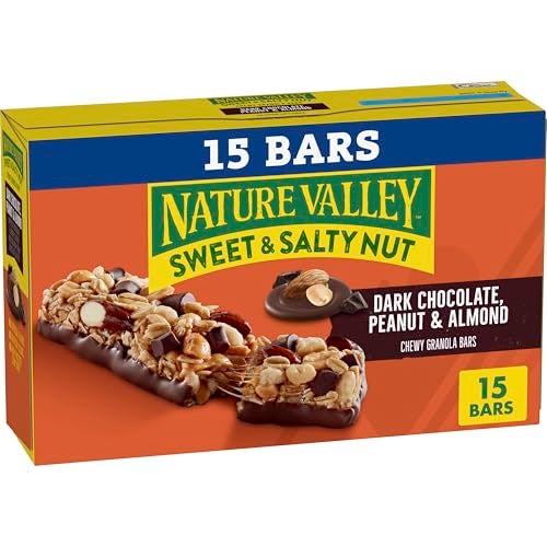 Nature Valley Sweet and Salty Nut Granola Bars, Dark Chocolate Peanut Almond, 15 Bars, 18 oz - Image 1