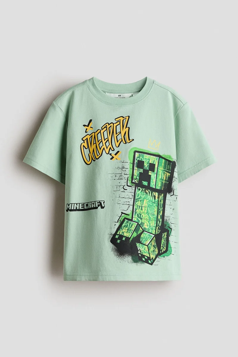 اتش اند ام تي-شيرت بتصميم مطبوع