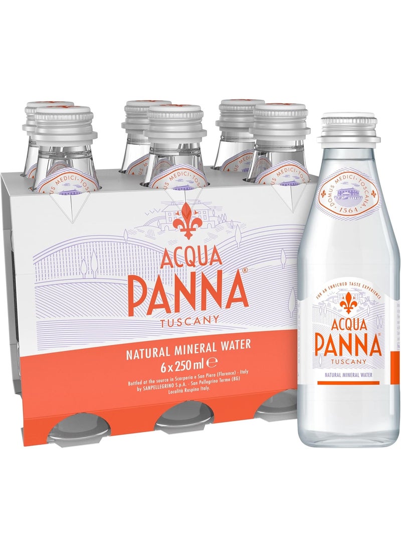 Acqua Panna Natural Mineral Water Glass Bottle With Low Mineral Content 6 Pcs X 250ML - Image 1