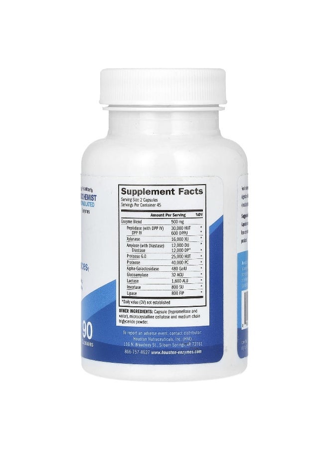 Houston Enzymes Houston Enzymes, TriEnza, Enzyme For Digestive Intolerances, 90 Capsules  - Image 2