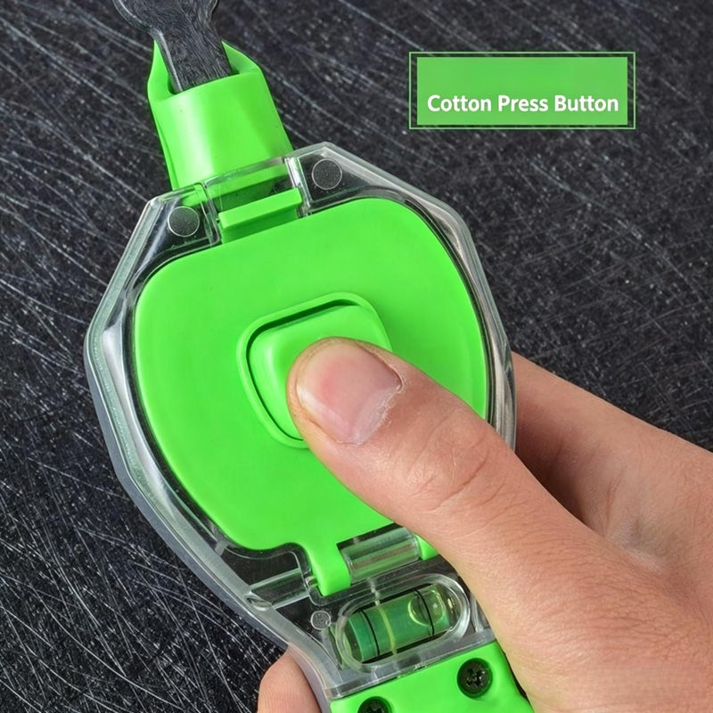 3 Speed Automatic Retractable Ink Feed Chalk Line With Level Green Woodworking Tile Installation Measurement Kit For DIY Floor Layout Metal Processing - Image 1