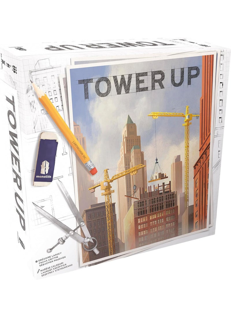 Asmodee Monolith Board Games Tower Up  City Building Board Game Competitive Strategy Urban Construction Plannning Family Ages 8 24 Players 30 Min  - Image 1
