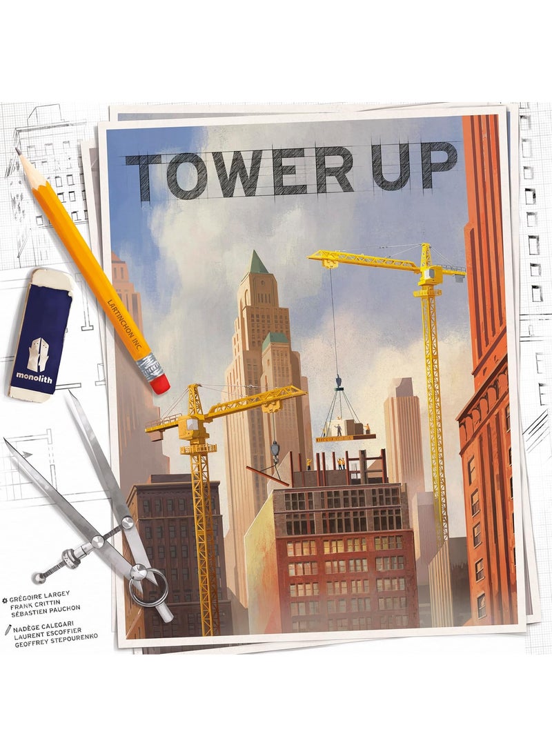Asmodee Monolith Board Games Tower Up  City Building Board Game Competitive Strategy Urban Construction Plannning Family Ages 8 24 Players 30 Min  - Image 2