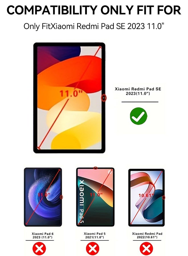 Tersely [2+2Pack] Screen Protector For Xiaomi Redmi Pad SE 11.0"2023 With 2pcs Camera Lens Film, [HD Clarity] [9 Hardness] Tempered Glass Replacement for Xiaomi Redmi Pad SE 11.0 inch - Image 2