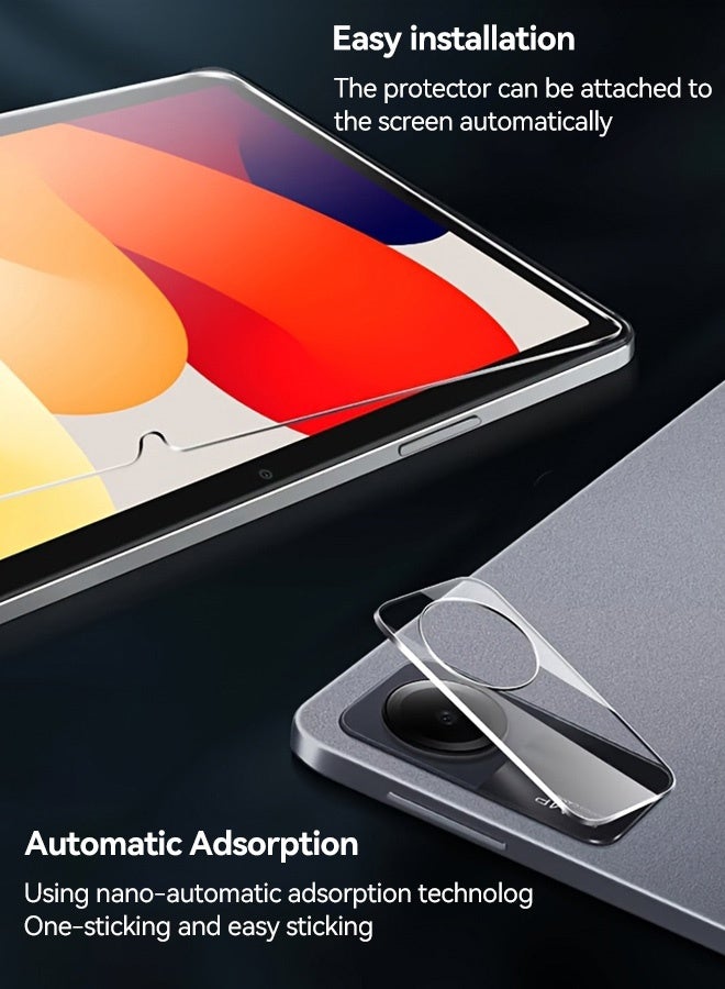 Tersely [2+2Pack] Screen Protector For Xiaomi Redmi Pad SE 11.0"2023 With 2pcs Camera Lens Film, [HD Clarity] [9 Hardness] Tempered Glass Replacement for Xiaomi Redmi Pad SE 11.0 inch - Image 5